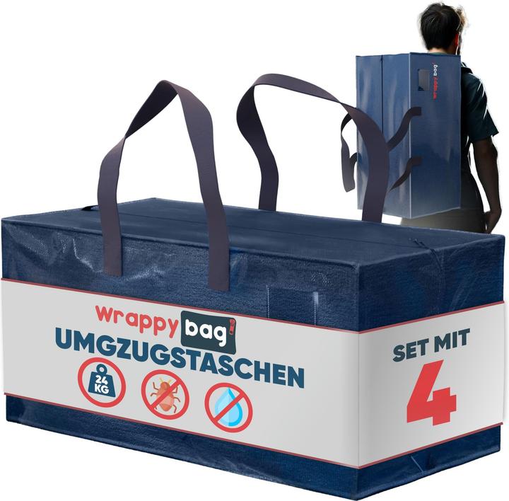 Produktbild Wrappybag 4er-Set Umzugstaschen