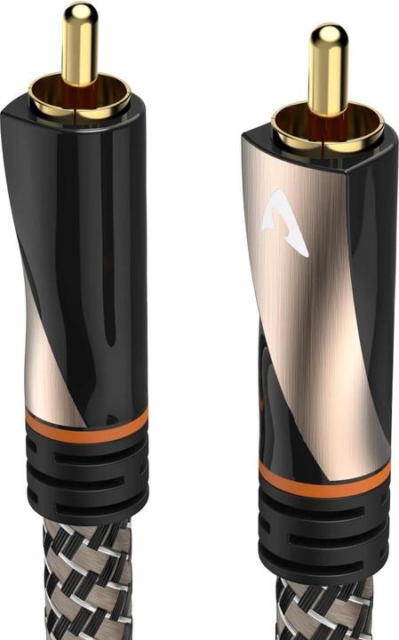 Actual product image Avinity Digital cinch cable, 1 plug - 1 plug, fabric, gold-plated, 2 m (2 m, Cinch Cables)
