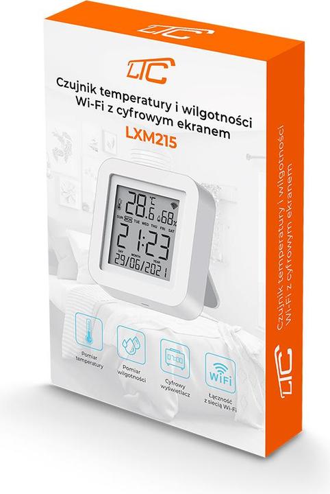 Produktbild Lasmex Temperatur- und Feuchtigkeitssensor, SMART Tuya/WIFI Wetterstation LTC