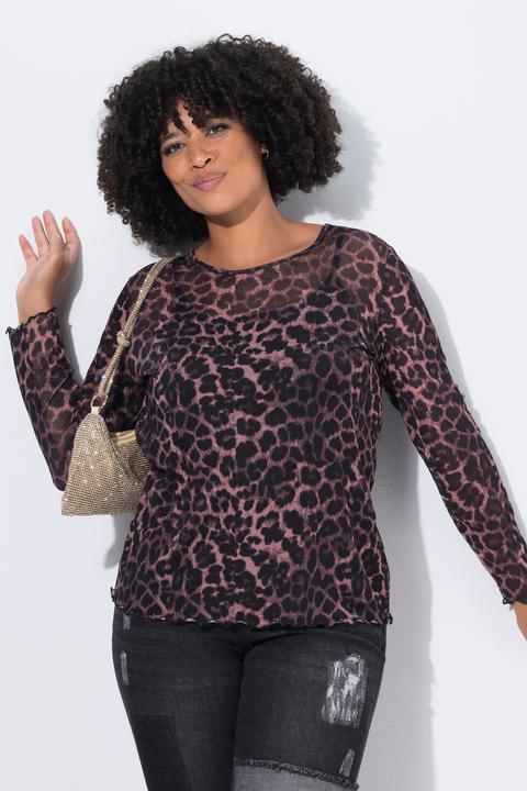 Immagine prodotto Angel of Style Maglia dal taglio aderente in mesh a onde con maniche lunghe (54)