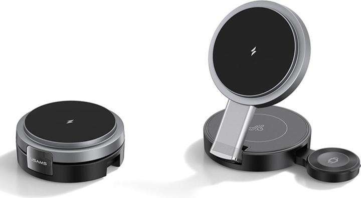 Actual product image Usams Foldable 3-in-1 15W Inductive Charge for Phone/Apple Watch/headphones CD234WXC01 (US-CD234) (15 W)