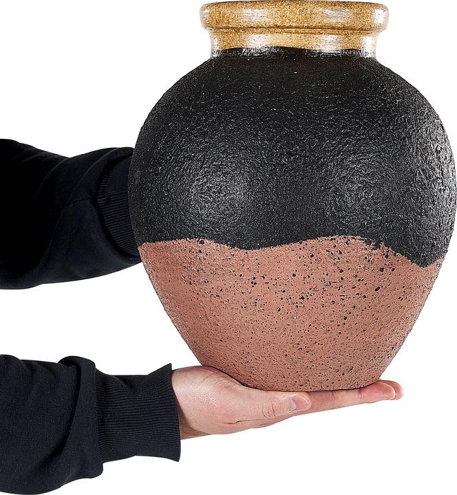 Produktbild Beliani Dekovase Terrakotta schwarz / rosa 31 cm DAULIS (1x)