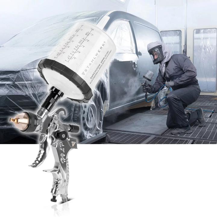 Actual product image Stahlwerk HVLP spray gun SG-250 ST spray gun with 650 ml flow cup