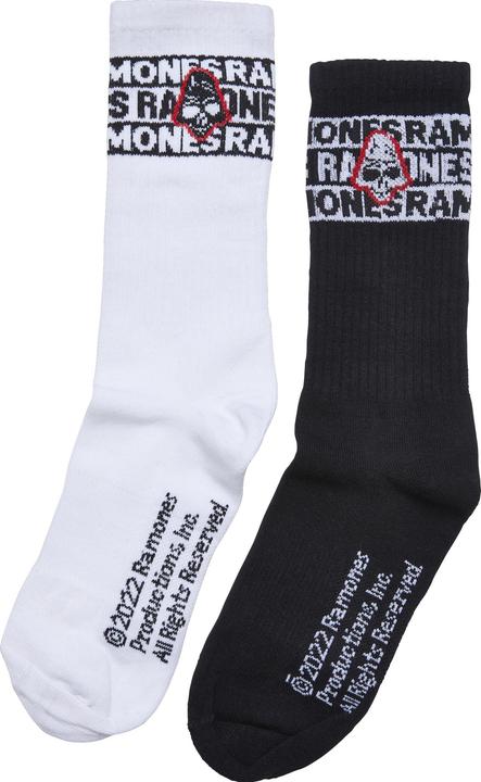 Produktbild Merchcode Ramones Skull Socks 2-Pack - 19829 (2er Pack, 35 - 38)