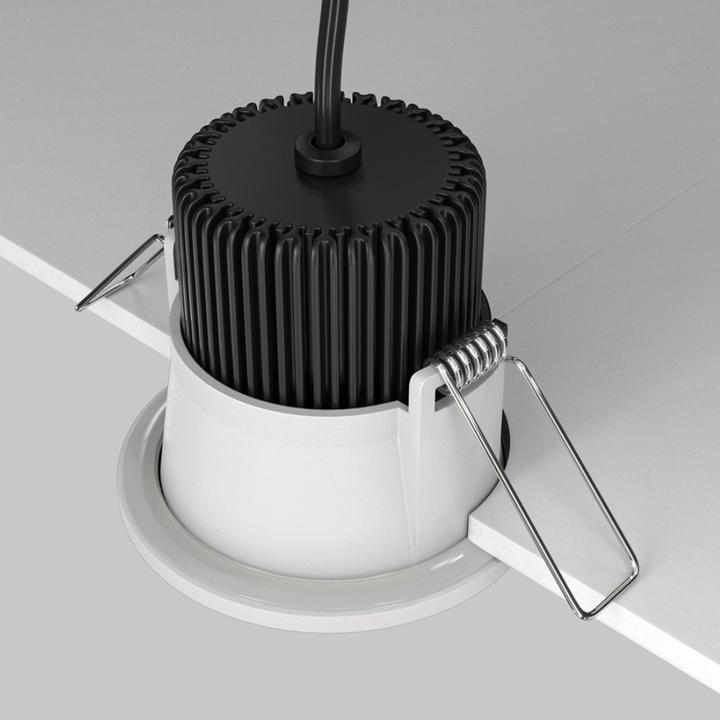 Actual product image Maytoni Zoom LED downlight, recessed light 6W dimmable white IP65 90Ra Ø6mm warm white (420 lm)
