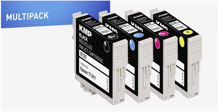 Produktbild KMP E125V Multipack BK/C/M/Y kompatibel mit Epson T 129 (M, C, Y, BK)