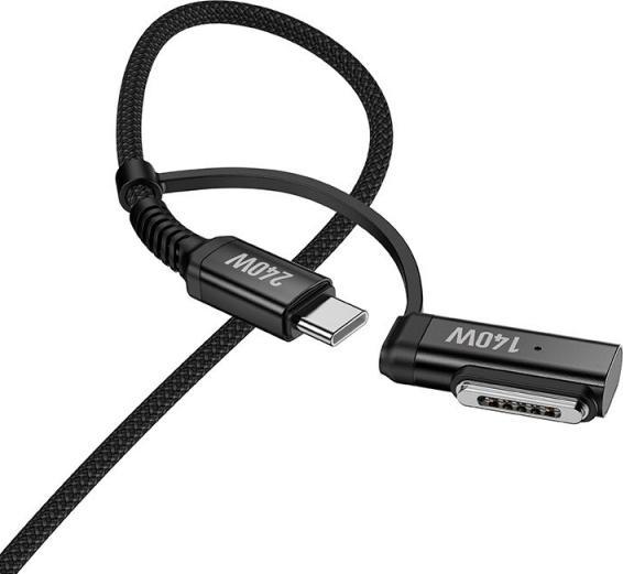 Image du produit Hoco Cable Cable 2in1 USB C to USB C / Mag3 240W 1,8 m U142 black (1.80 m, 240 W)