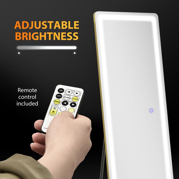 Image du produit Homcom Miroir de dressing avec éclairage LED (40 x 156.50 cm)