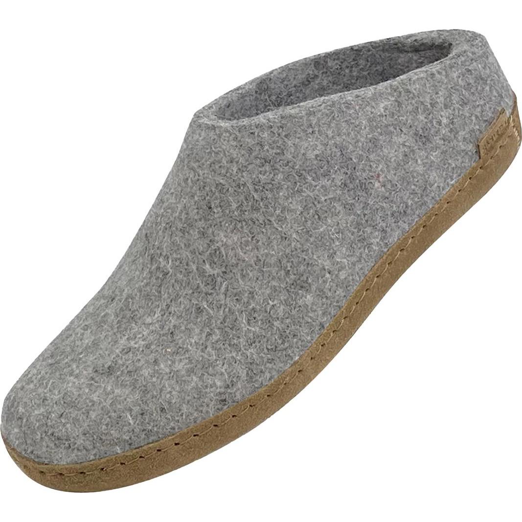 Glerups, Herren, Hausschuhe, Ledersohle Pantoffeln, Grau, (38)