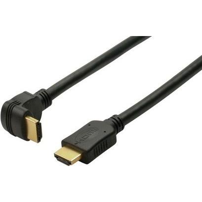 Tecline HDMI Kabel, abgewinkelt (Version 1), HDMI 1.3b, vergoldet, 19pol HDMI St./St., 2,0 m Hochwertiges An (2 m, HDMI)...