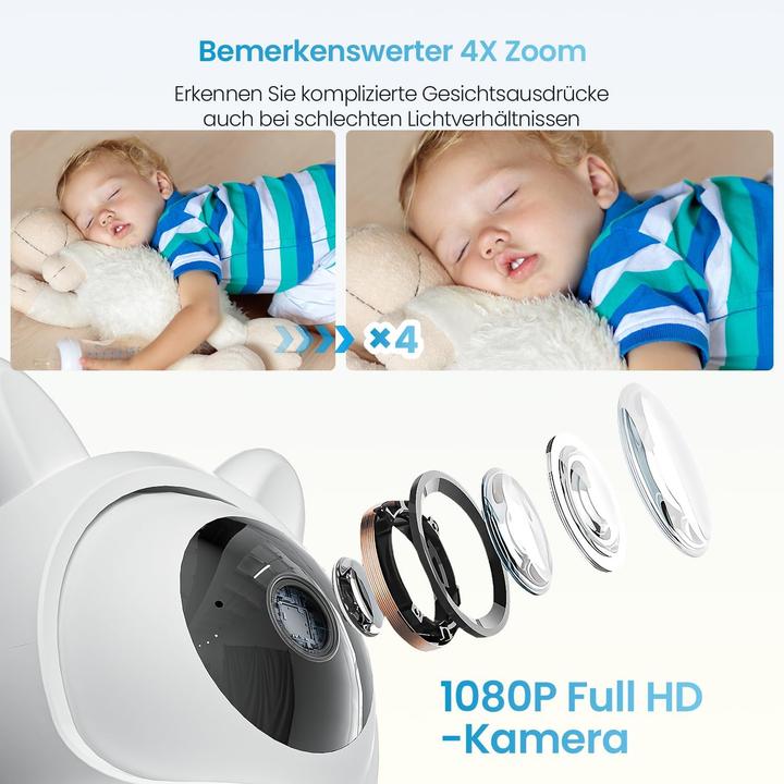 Produktbild IeGeek Babyphone (Babyphone mit Kamera, 300 m)