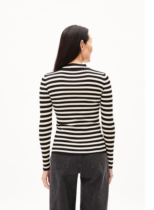 Produktbild Armedangels Alaania Pullover Stand-Up Collar Black/Oatmilk (XS)