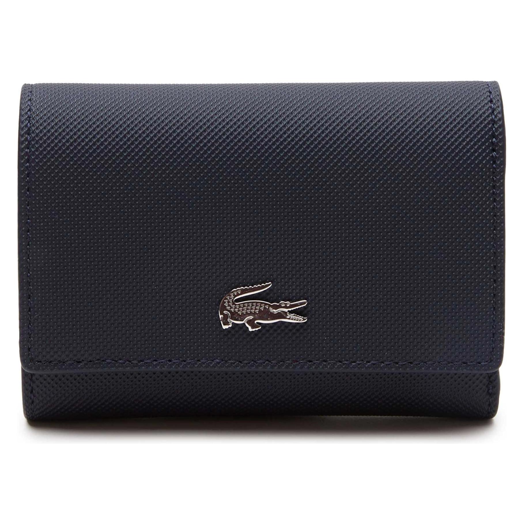 Lacoste, Damen, Portemonnaie, Compact Wallet, Blau