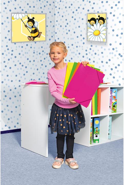 Image du produit HERMA Chemise à rabats A3 jaune fluo Polypropylène 3p. (A3, 3 x)