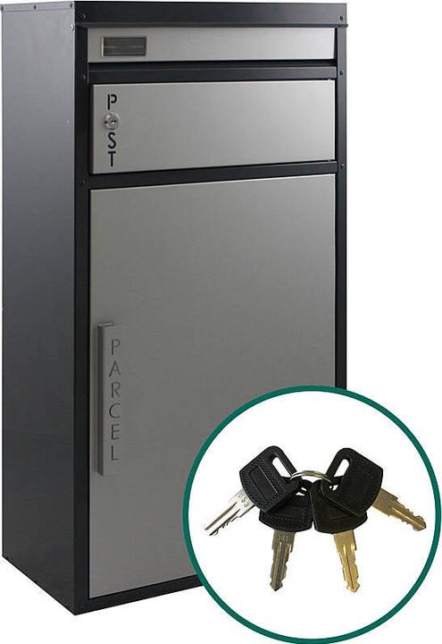 Produktbild SafePost 65 TIAMAT Paketbox silber/anth. + 4 Schl.