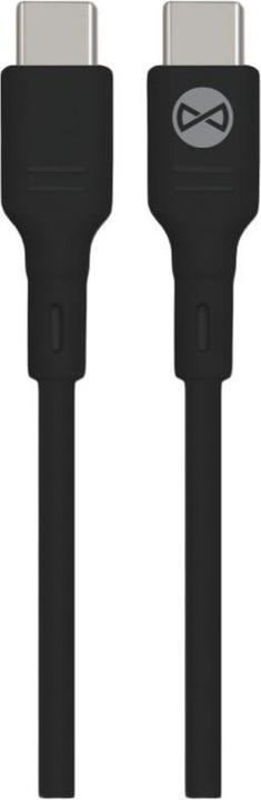 Actual product image Forever CC-06 PD QC car charger 1x USB-C 1x USB 20W black + USB-C - USB-C cable 60W