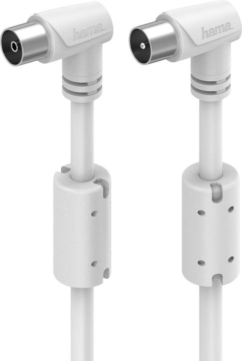 Produktbild Hama Antennen-Kabel, Koax-Stecker - Koax-Kupplung, 90°, 1,5 m, 90 dB (90 dB, Antennenkabel)