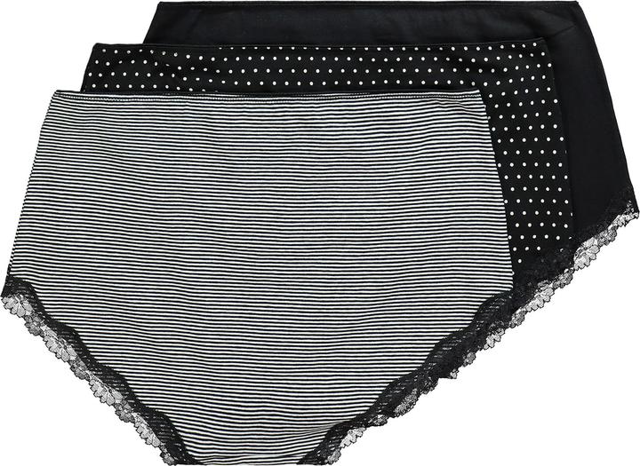 Produktbild Ulla Popken Hipster, 3er-Pack, Streifen / Punkte / uni (50, 52)