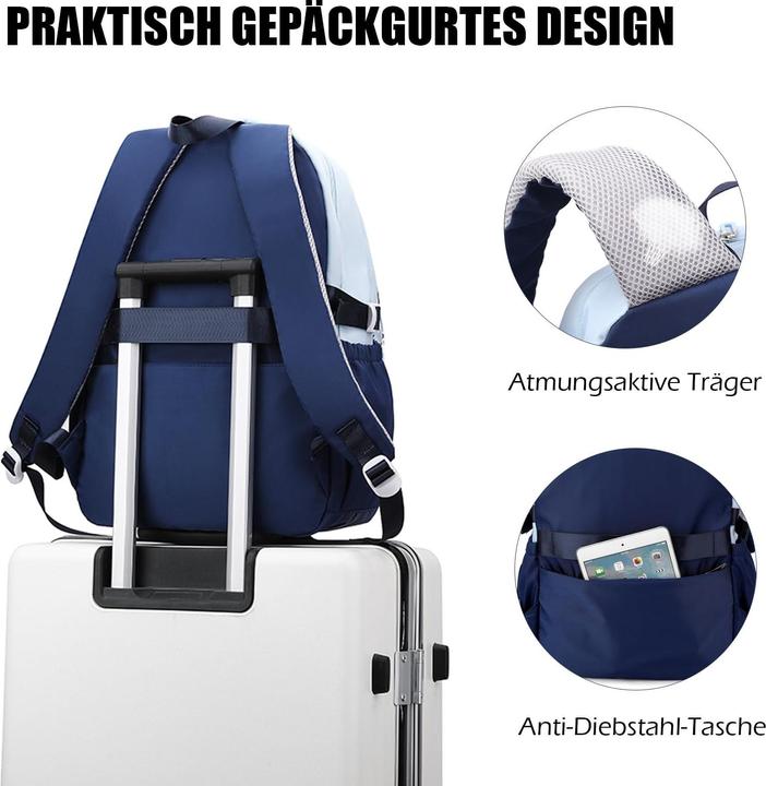 Produktbild Only-Bags.Store Schulrucksack Teenager-Schultaschen Schulranzen Wasserdichter Rucksack Leichtgewichtige Schulranzen (30 l)