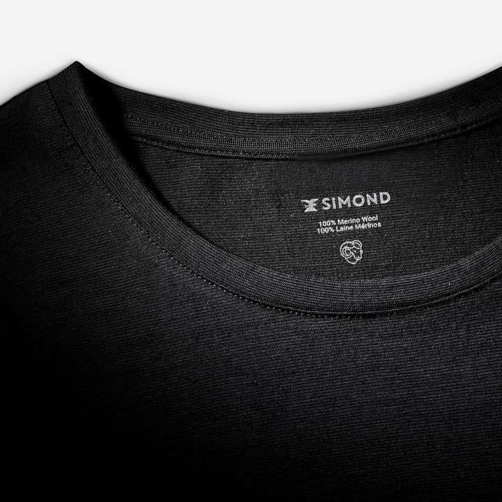 Produktbild Simond Merinoshirt Herren kurzarm 100 % Merinowolle - schwarz (S)