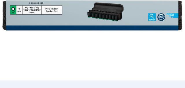 Produktbild Bosch Professional Zubehör Steckschlüsseleinsatz-Set (19 mm, 24 mm, 22 mm, 10 mm, 21 mm, 27 mm, 17 mm, 11 mm, 13 mm)