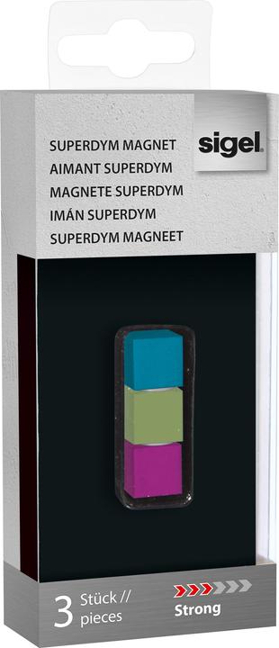 Image du produit Sigel Aimant SuperDym, design en cube (3x)
