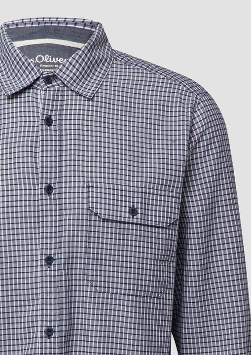 Immagine prodotto s.Oliver Hemd Regular Fit: Kariertes Baumwollhemd mit Kentkragen (M)