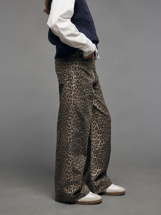 Actual product image Jonen Weite Mädchen Hose mit Leoprint (146)