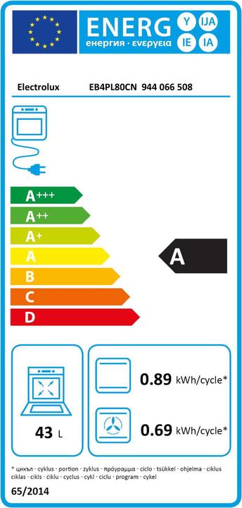 Energy Label Electrolux Eb4pl80cn