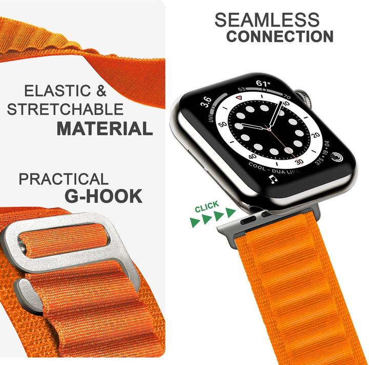 Produktbild Nalia Alpine Nylon Smart-Watch Armband (Nylon, Silikon)