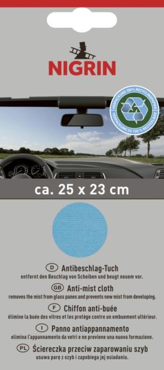 Produktbild Nigrin Anti-Beschlag-Tuch ECO, blau, 250 x 230 mm