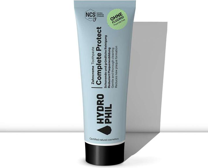 Actual product image Hydrophil Complete Protect toothpaste without fluoride (75 ml)