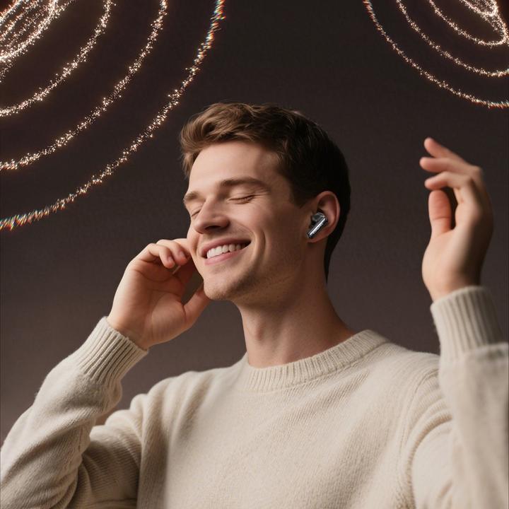 Actual product image Awei Słuchawki bezprzewodowe TA19 ANC Bluetooth 6.0 TWS + stacja dokująca czarny (ANC, Docking, Wireless)