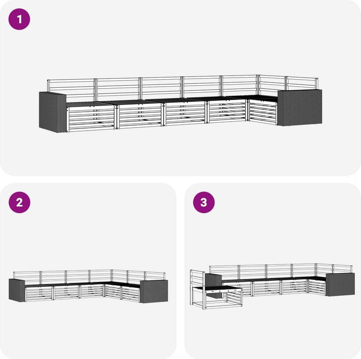 Produktbild vidaXL Outdoor-Sofa
