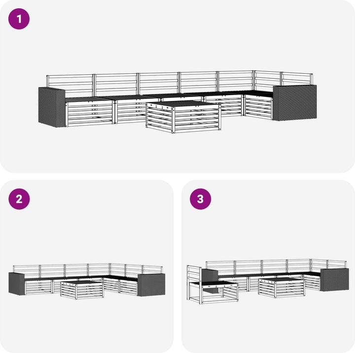 Produktbild vidaXL Outdoor-Sofa