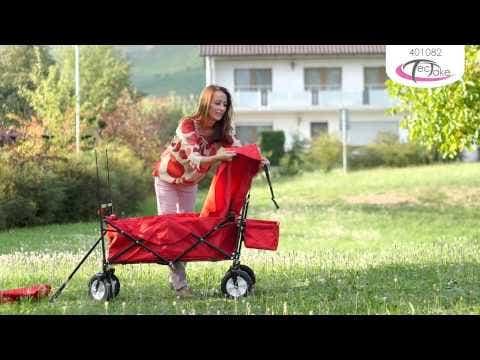 Produktbild tectake Faltbarer Bollerwagen mit Dach und Tragetasche