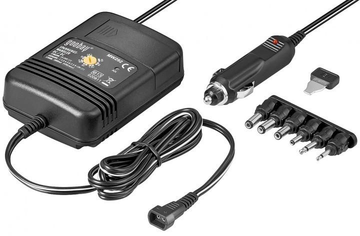 Immagine prodotto Goobay Alimentatore universale per notebook da 12 V - 24 V per auto/camion (24 W)