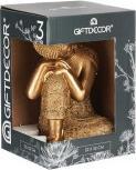 Produktbild Giftdecor goldenes Harz seitlich sitzender Buddha 32cm (22.5 x 22 x 22 cm)