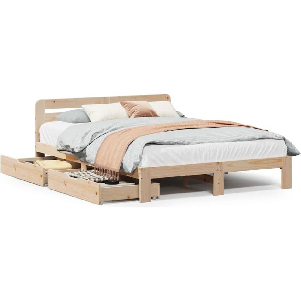VidaXL, Bett, Bett ohne Matratze (140 x 200 cm)