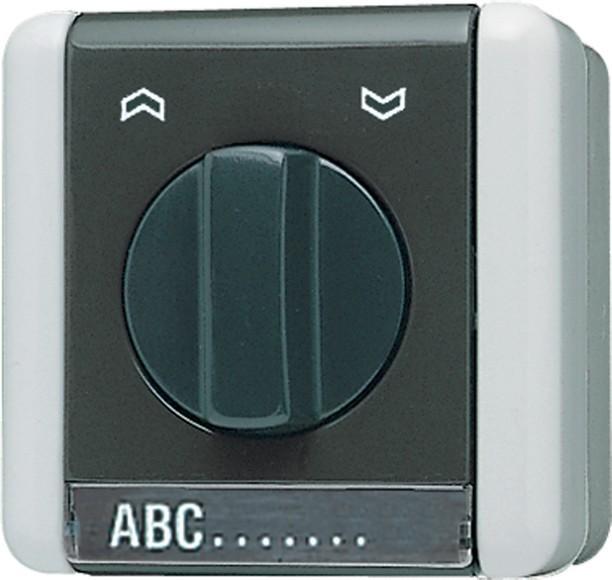 JUNG 834.20 W Interrupteur rotatif pour stores, 2 pôles (2 moteurs) 83420W