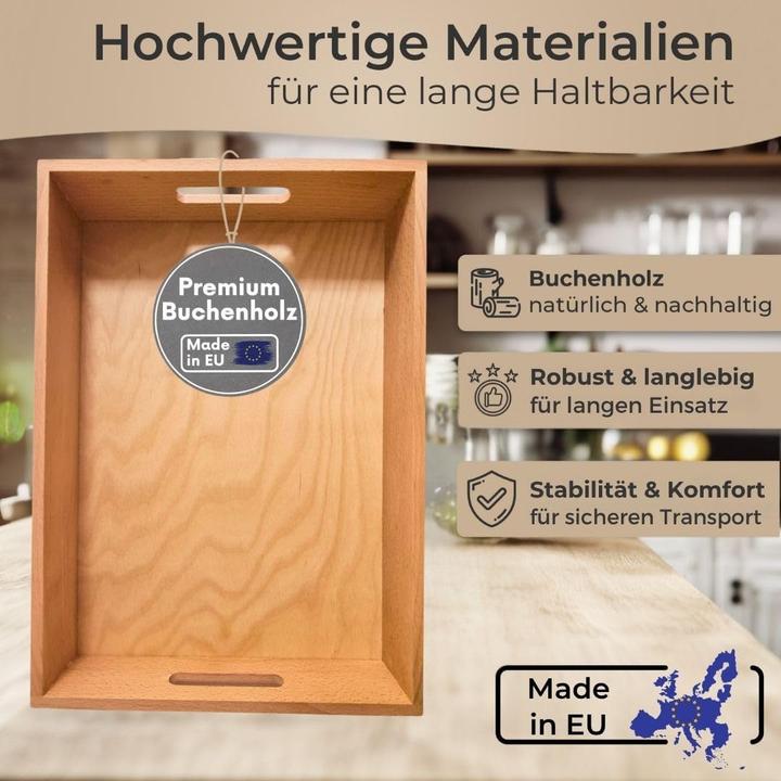 Produktbild Topanbieter 999 Serviertablett mit Griffen extra hoher Rand