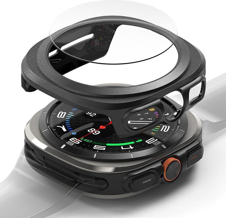 Actual product image Ringke Slim & Tempered Glass Case + Glass Set for Samsung Galaxy Watch Ultra 47mm - Black
