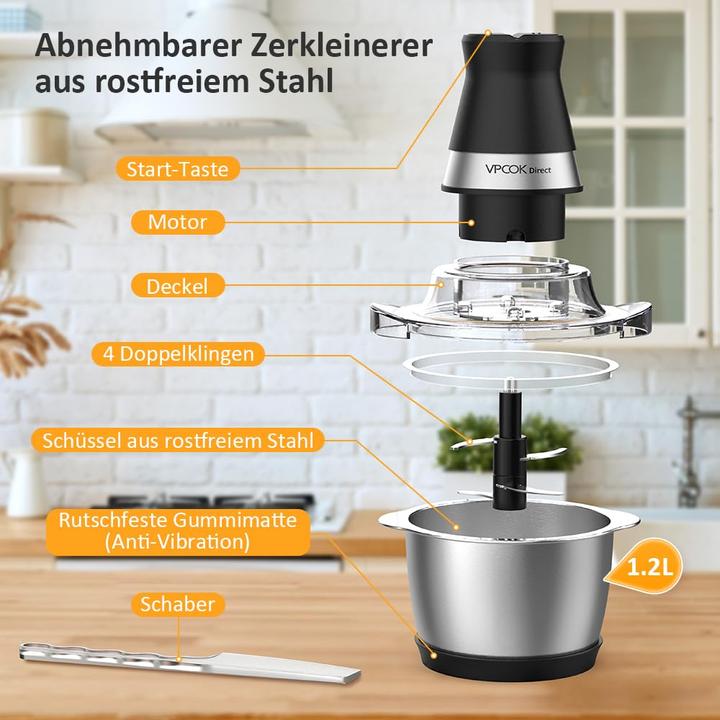 Actual product image Vpcok Direct Elektrischer Multizerkleinerer (1200 ml, 400 W)