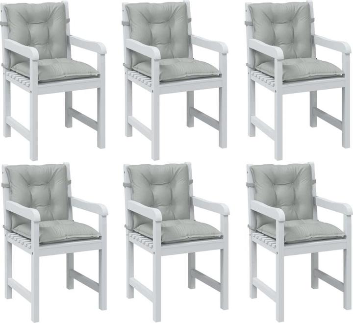 Actual product image VidaXL Low backrest cushions 6 pcs. 100 x 50 x 7cm fabric (100 x 50 x 7 cm)
