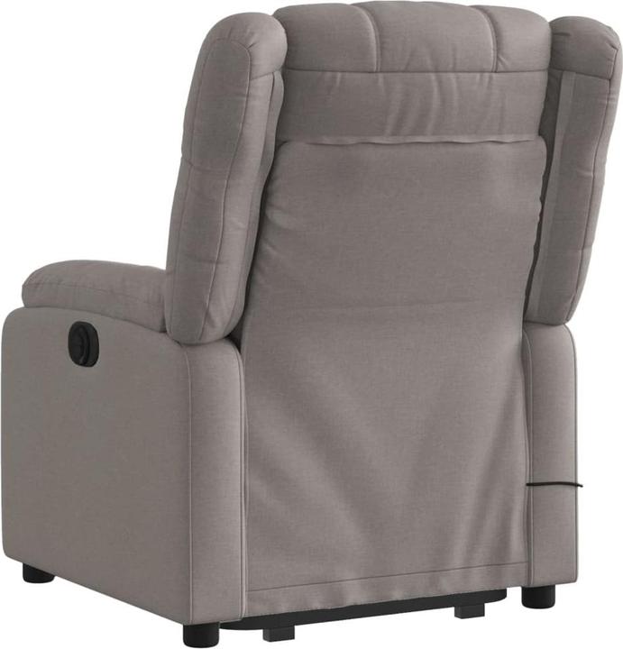 Immagine prodotto VidaXL Poltrona massaggiante Ausilio per la risalita Poltrona elettrica per TV Poltrona in tessuto Taupe