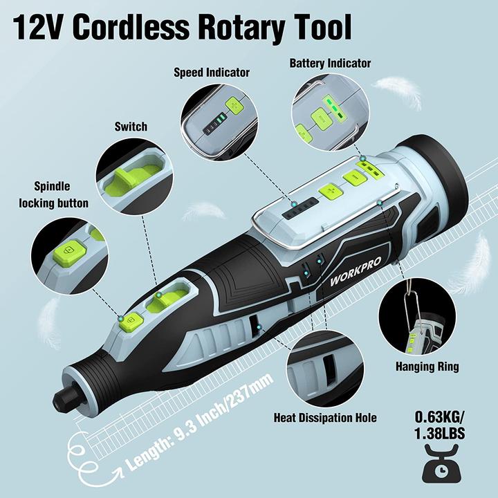 Actual product image Workpro Battery turning tool set (144 pcs.)
