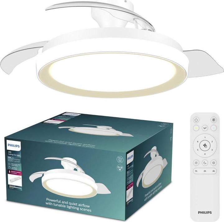Immagine prodotto Philips Ventilatore da Soffitto Bliss con Luce LED e Pale Retrattili
