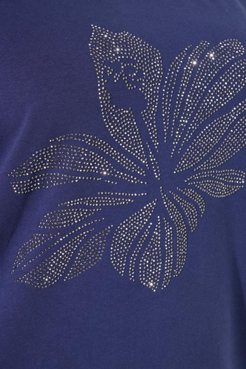 Produktbild Ulla Popken T-Shirt, Blüte, oversized, Rundhals, Halbarm (58)