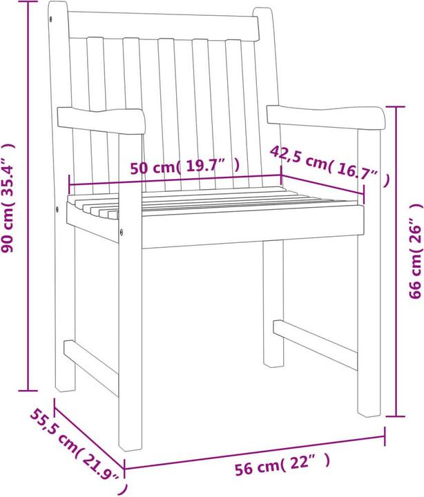 Produktbild vidaXL Gartenstuhl