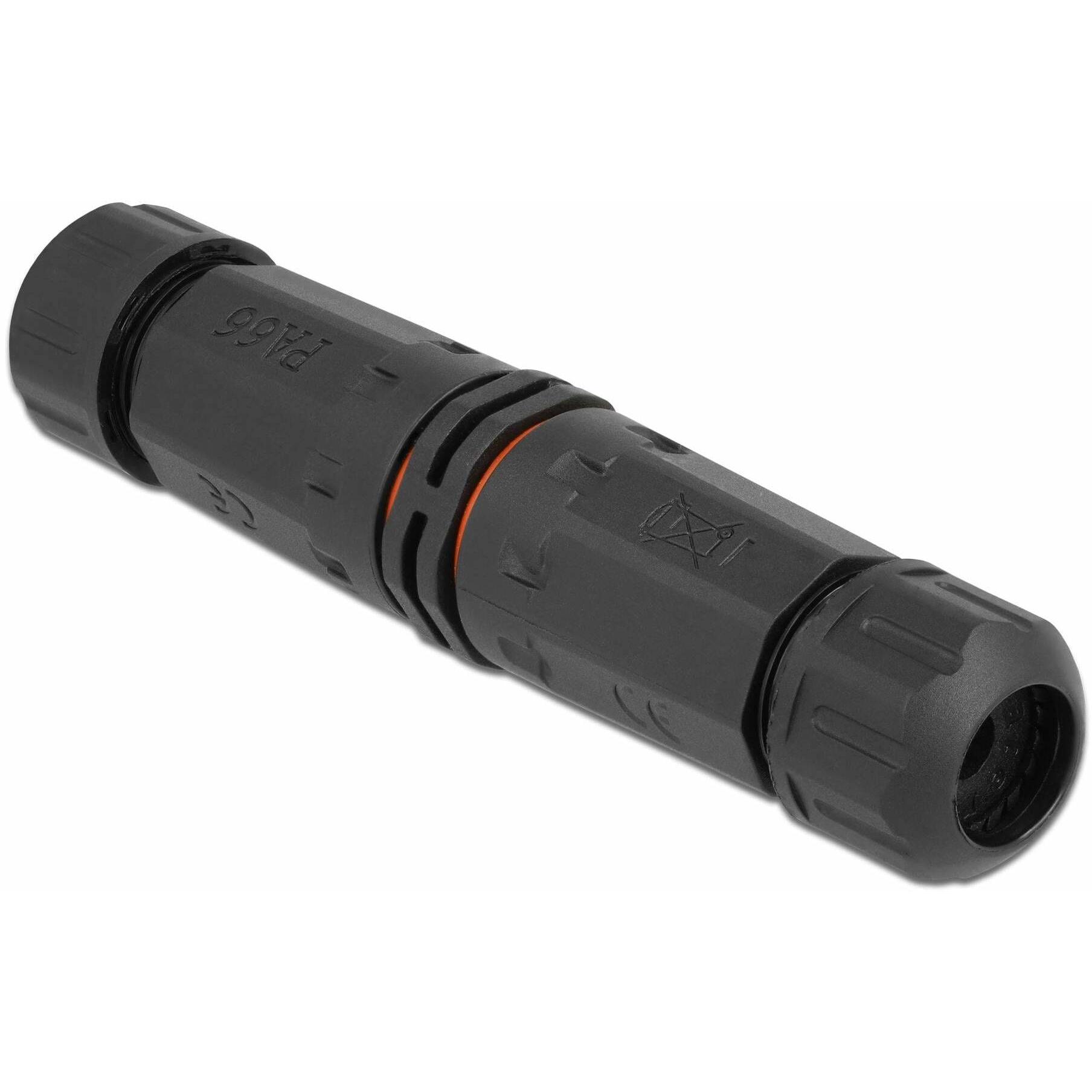 Delock, Kabelverbindung, Kabelverbinder für Aussenbereich 4 Pin, IP68 wasserdicht, schraubbar, Kabeldurchmesser 4,5